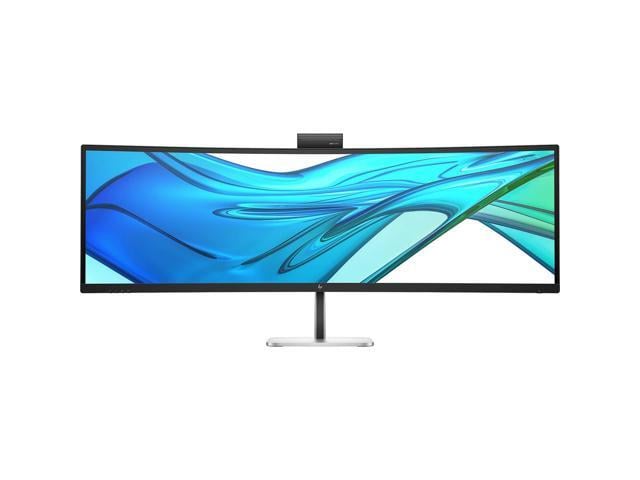 HP 549pm 49' Class Webcam Dual Quad HD Curved Screen LED Monitor - 32:9 - 49' Viewable -VA - Edge LED Backlight - 5120 x 1440 - 400 Nit - 5 ms -...