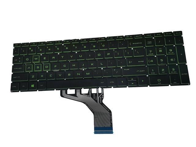 HP New US Green English Backlit Laptop Keyboard (without palmrest) Replacement for HP Pavilion Gaming 15-DK 15-DK0096WM 15-DK1008CA 15-DK1010CA...