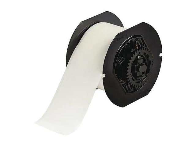 BRADY B30C-2250-403-WT Printer Label, White, Labels/Roll: Continuous