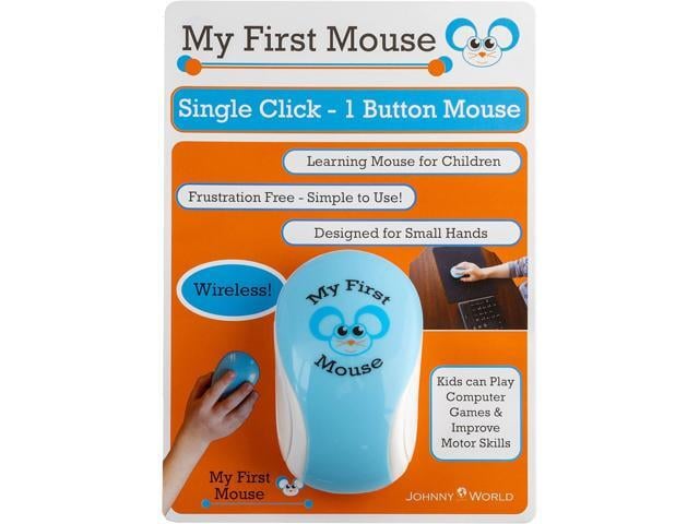My First Wireless Mouse - Single Click, One Button, Designed for Small Hands and Early Learners. Perfect for Educational Computer Games