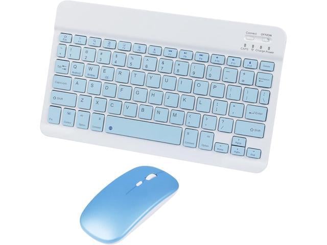 Apple Bluetooth Wireless Keyboard and Mouse Combo,Ultra-Slim Ergonomic Small Rechargeable Bluetooth Keyboard Mouse Set for Apple iPad iPhone Samsung...