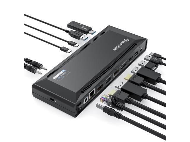 Apple WAVLINK DisplayLink Laptop Docking Station with 100W Charging, Single 5K/Dual 4K@60Hz Display for Windows/New MacBook Neo/MacOS/ChromeOS/Ubuntu (...
