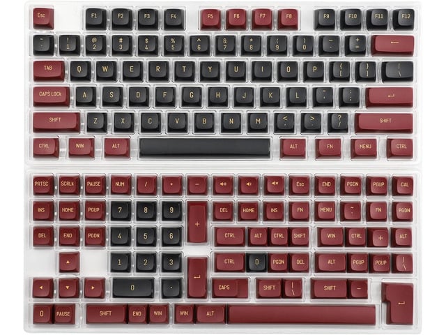 YMDK YSA Ball Shape Double Shot Keycaps PBT Keycap for MX Keyboard 104 87 61 Melody 96 KBD75 ID80 GK64 SP84 Lower Than SA (Red Samurai 151)