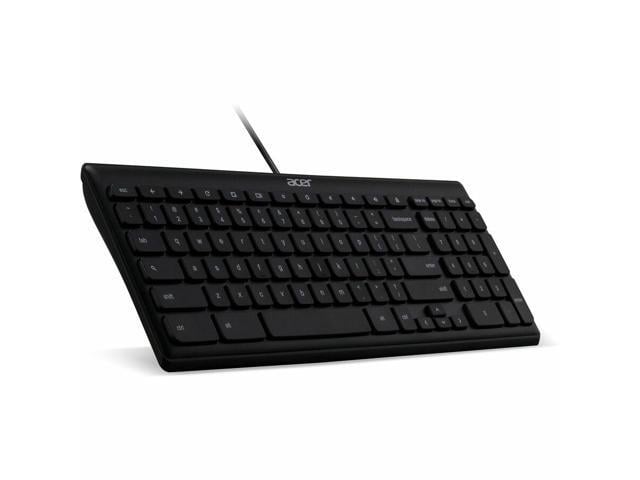 Acer AKB910 Wired USB Keyboard - Compact Design, Full-Size Keys, Chrome OS Compatible - Black