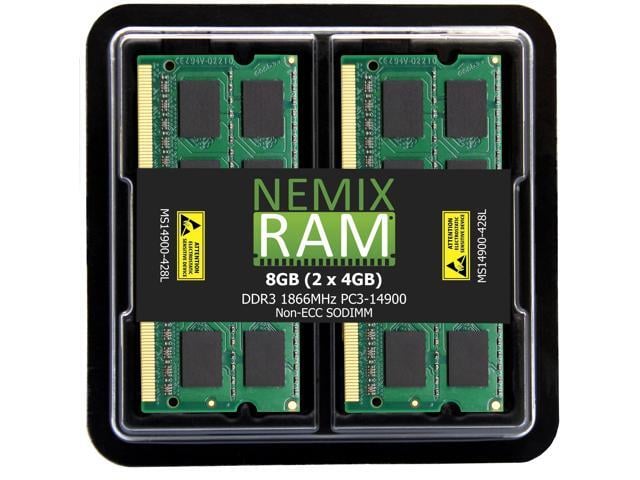 Apple NEMIX RAM 8GB (2X4GB) DDR3 1866MHZ PC3-14900 2Rx8 1.35V 204-PIN Non-ECC SODIMM Laptop Memory KIT Compatible with Apple iMac Late 2015 17,1 Retina 27'