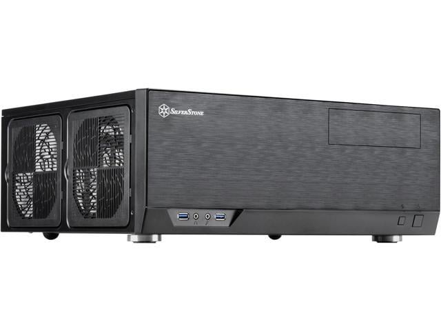 Silverstone Technology GD09 Home Theater PC (HTPC) Computer Case with Faux Aluminum Design for ATX/Micro-ATX Motherboards, SST-GD09B