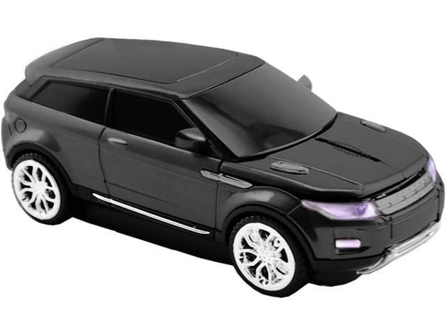 3C Light Car Mouse Wireless 2.4GHz Cool Sport SUV Car Shape Mouse Optical Mice 1600 DPI with USB Receiver Suitable for PC/Computer/Laptop (Black)