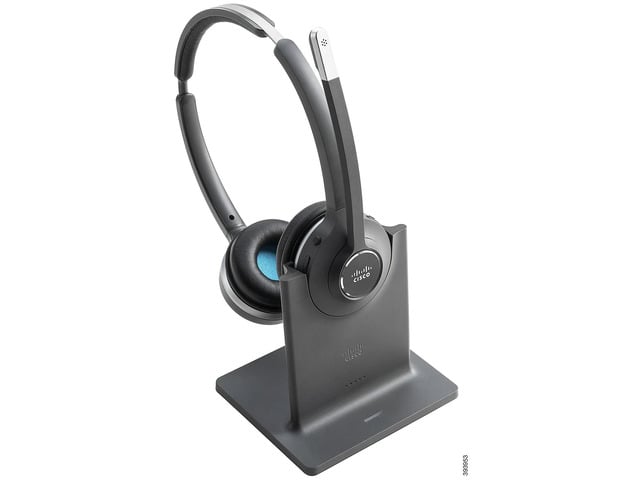 Cisco 562 Headset, Stereo - Wireless - DECT 6.0 - 300 ft48 kHz - Over-the-head - Binaural - Supra-aural - Uni-directional, Electret, Condenser...