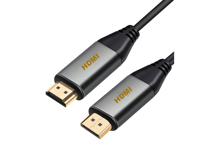 Dell 4K DP to HDMI Cable 30ft Uni-Directional cable adapter, support 4K@30Hz, 2K@60Hz, 1080P Full HD Compatible with Dell Monitor, Projector 3ft