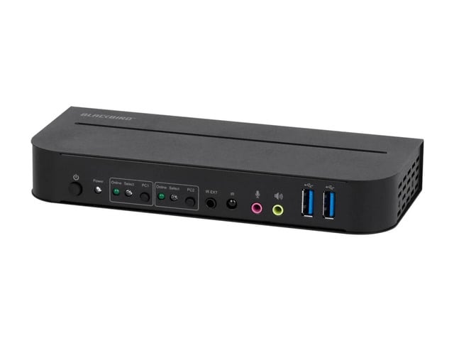 Monoprice Blackbird 4K HDMI 2.0 and USB 3.0 2x1 KVM Switch, 4K@60Hz, HDR, YCbCr 4:4:4, HDCP 2.2, Share 2 Computers with 1 Keyboard Mouse Monitor...