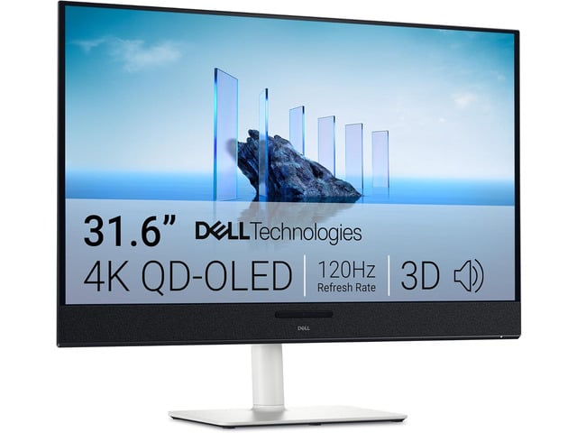 Dell 32 Plus 4K QD-OLED Monitor S3225QC - 31.6-inch (3840 x 2160) 120Hz 0.03ms Display, AI-Enhanced 3D Spatial Audio, Height/Tilt/Swivel/Slant...