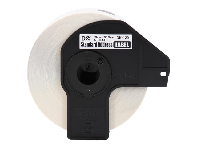 Genuine DK1201 Die-Cut Standard Rolled Address Labels for QL Printers, 3-Pack (DK12013PK),White, 24 Rolls (DK120124PK)