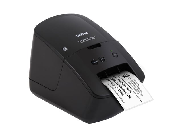 QL-600 Desktop Monochrome Label Printer, up to 2.4' Label Width, No Ink Required, uses Genuine DK Drop-in Rolls for Fast Labeling and Easy...