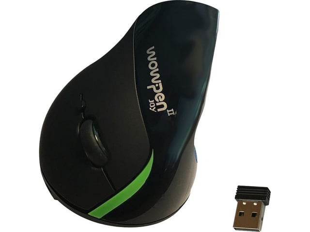 ERGOGUYS LLC WP-012-BK-EW WOW JOY BLACK WIRELESS ERGONOMIC MOUSE