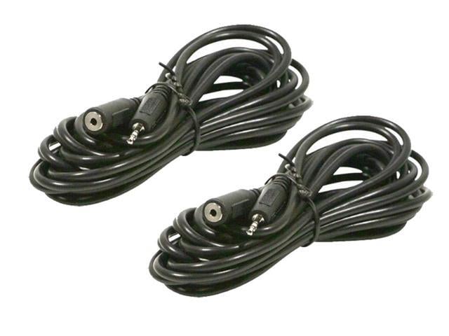 iMBAPrice 2.5mm Stereo Cable Male to Female 12 Feet (2 PACK) - Extension for speakers or headphones