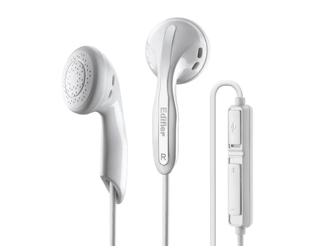 Edifier K180 Classic Computer Earbud Headsets (Headphone and Mic Connectors) - White