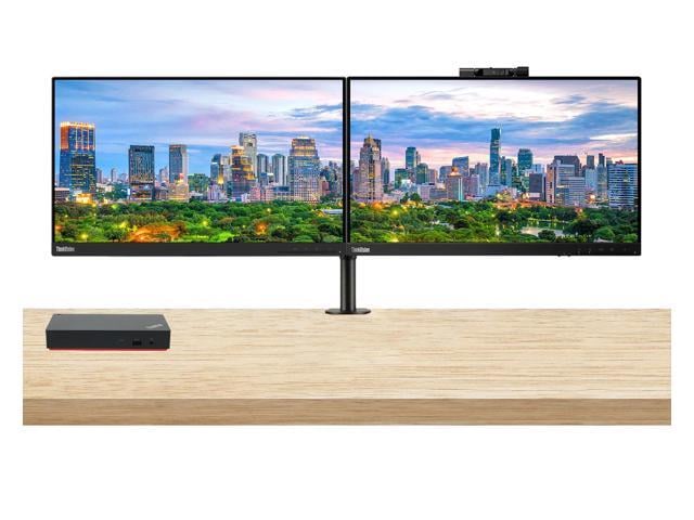 Lenovo ThinkVision T22v 1920 x 1080 LED FHD LCD, 2-Pack Bundle with T22i, HDMI, VGA, DisplayPort, USB Hub, Webcam, Speaker, Microphone, Dual...