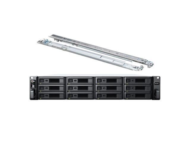 Synology RackStation RS2423RP+ NAS Server with Ryzen 3.35GHz CPU, 32GB Memory, 48TB SSD Storage, 10GbE LAN Ports, Redundant Power, DSM Operating...