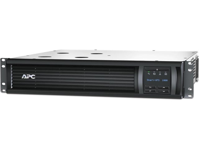 APC Smart-UPS, SMT1000RM2UC 2U Rack Back-UPS, 1000 VA Backup Battery Power Supply, 6 x NEMA 5-15R, SmartConnect Port, SmartSlot, AVR, LCD Screen...