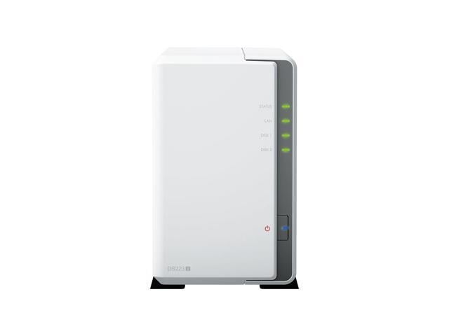 Synology DiskStation DS223j NAS Server with RTD1619B 4-Core 1.7GHz CPU, 1GB Memory, 16TB HDD Storage, 1 x 1GbE LAN Port, DSM Operating System