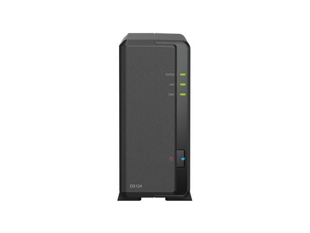 Synology DiskStation DS124 NAS Server with RTD1619B 4-Core 1.7GHz CPU, 1GB Memory, 16TB HDD Storage, 1 x 1GbE LAN Port, DSM Operating System