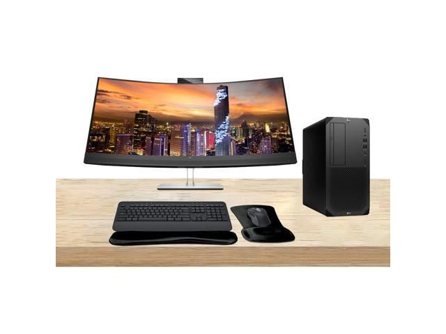 HP Workstation Bundle Z2 G9 Tower i7, 16GB RAM, 512GB SSD, Windows 11 Pro, UHD Graphics 770, EliteDisplay E34m 34 Curved 2K WQHD Monitor and MK650...