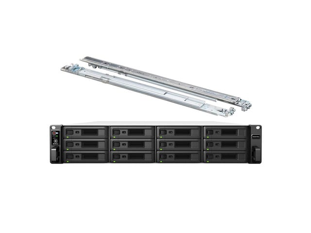 Synology RackStation RS3621RPxs NAS Server with Xeon 2.2GHz CPU, 64GB Memory, 144TB HDD Storage, 4 x 1GbE LAN Ports, Redundant Power, DSM Operating...