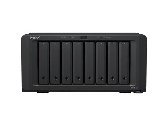 Synology DiskStation DS1823xs+ NAS Server with Ryzen 3.35GHz CPU, 32GB Memory, 144TB HDD Storage, 1TB M.2 NVMe SSD, 1 x 10GbE LAN Port, DSM...