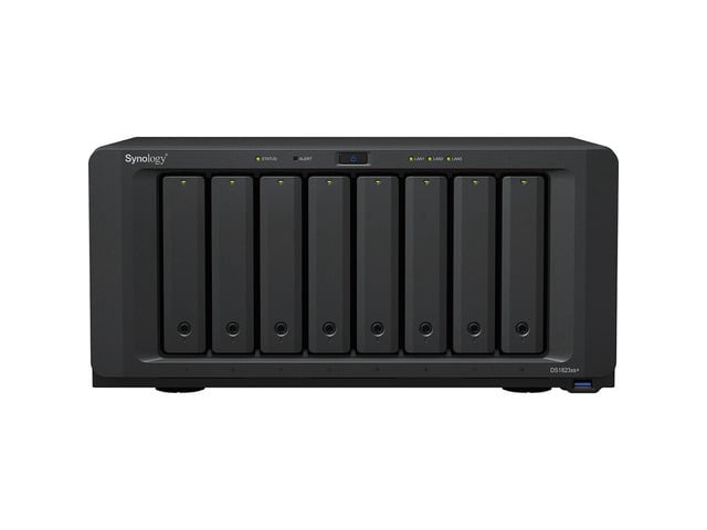Synology DiskStation DS1823xs+ NAS Server with Ryzen 3.35GHz CPU, 32GB Memory, 16TB SSD Storage, 1TB M.2 NVMe SSD, 1 x 10GbE LAN Port, DSM...