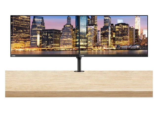 Lenovo ThinkVision P24h 24-inch 2560 x 1440 LED Backlit Quad HD LCD Monitor, 2-Pack Bundle with HDMI, DisplayPort in & out, Daisy Chain ready,...