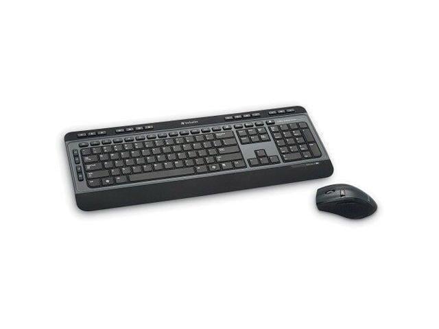 Verbatim Wireless Multimedia Keyboard and 6-Button Mouse Combo - Black