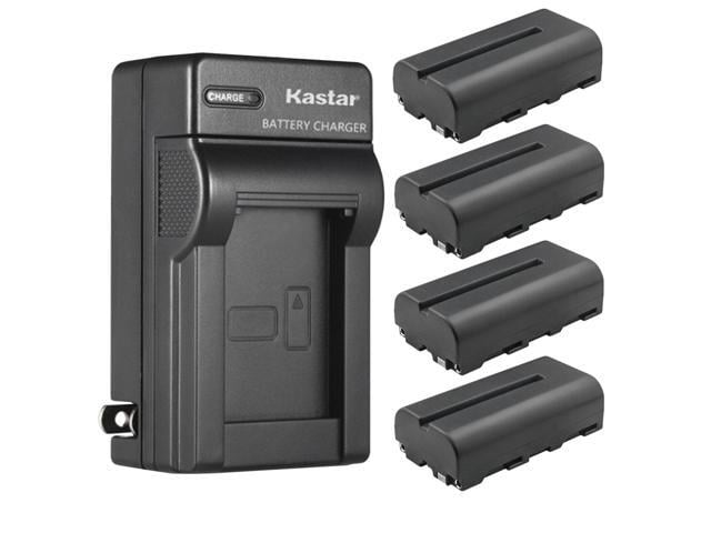 Kastar 4-Pack NP-F550 / NP-F570 Battery and AC Wall Charger Replacement for Atomos Shinobi 5' 4K Monitor, SHOGUN CONNECT 7' Network-Connected HDR...