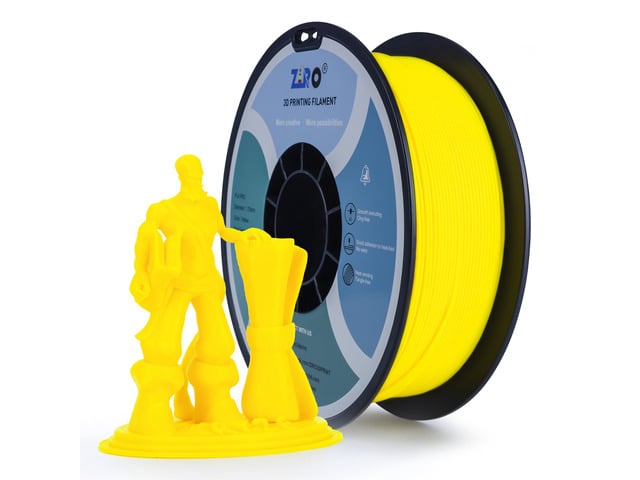 ZIRO PLA Pro 3D Printer Filament, Dimensional Accuracy +/- 0.03 mm, 1kg Spool, 1.75mm Yellow