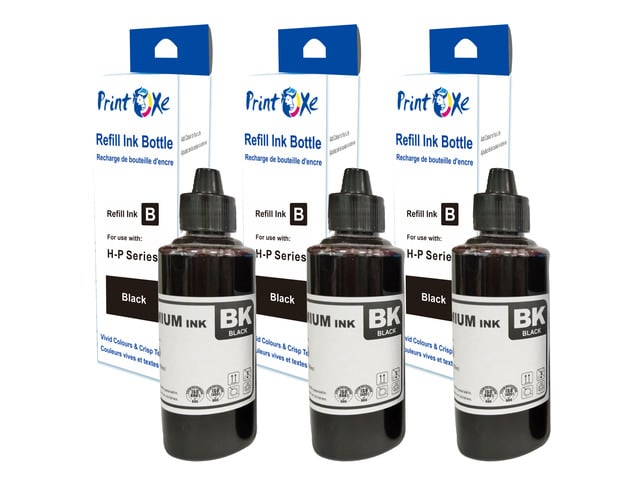 HP Universal 3 Black Ink Refill Bottles 3701 for HP & Canon Desktop CISS & Cartridges for Printers Use 61 60 62 63 64 65 950 951 564 920 901 902 952...
