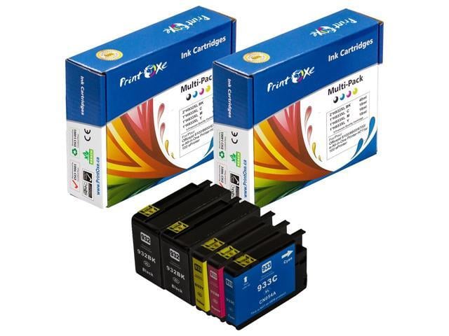 HP 5 Ink Cartridges Compatible for HP 932XL & 933XL (2 BK, 1 Cyan, 1 Magenta, 1 Yellow) 932 / 933 for HP Printer Models: Officejet 6100, 6600, 6700...