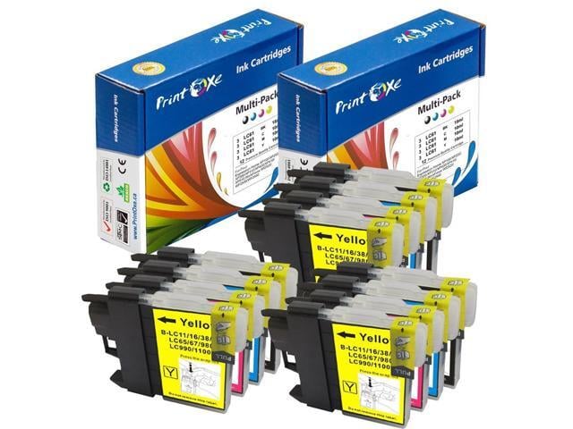 Brother LC 61 Compatible 15 Cartridges with Brother LC61 (6 Black, 3 Cyan, 3 Magenta, 3 Yellow) LC61 See Compatible Printer Models Under Description