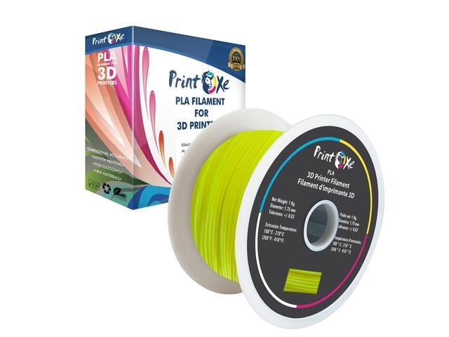 3D Fluorescent Yellow Colour PLA Printer Filament 1.75mm Diameter - Net Spool (2.2 LBs) Dimensional Accuracy +/- 0.03 mm