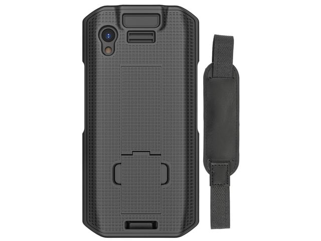 Black Kickstand Case + Hand Strap for Zebra TC21 TC26 Mobile Computer Scanner