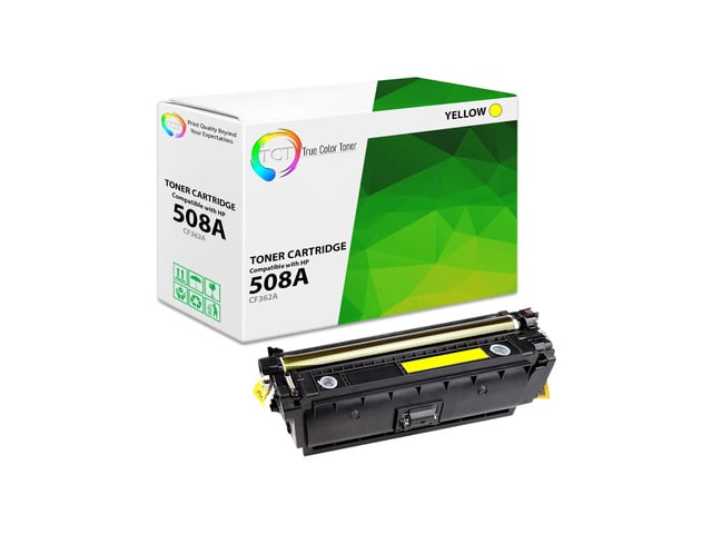 HP True Color Toner 508A Yellow Toner Cartridge - Premium Compatible Replacement for HP 508A CF362A Works With HP LaserJet Enterprise M552 M553 M553x...
