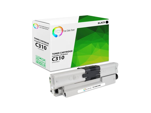 True Color Toner C310 Black Toner Cartridge - Premium Compatible Replacement for Okidata C310 44469801 Black Works With Okidata C310 C310DN C330DN...