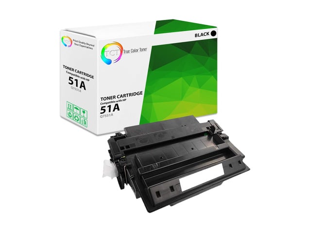 HP True Color Toner 51A Toner Cartridge - Premium Compatible Replacement for HP 51A Q7551A Black Works With HP LaserJet P3005 P3005D P3005X P3005N...