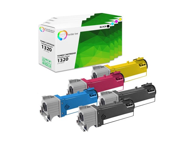 Dell True Color Toner 1320 Toner Cartridge 5 Pack - Premium Compatible Replacement for Dell 1320 1320C 1320CN