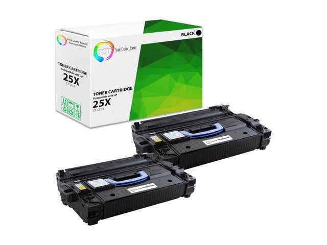 HP True Color Toner 25X Toner Cartridge 2 Pack - Premium Compatible Replacement for HP 25X CF325X Black High Yield Works With HP LaserJet Enterprise...