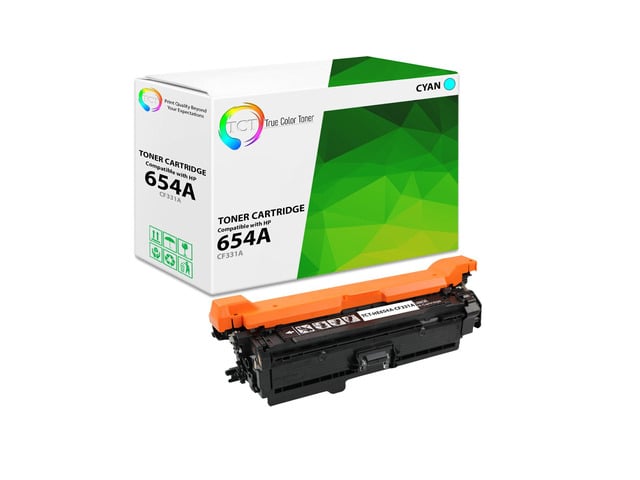 HP True Color Toner 654A Cyan Toner Cartridge - Premium Compatible Replacement for HP 654A CF331A Works With HP Color LaserJet Enterprise M651DN M651N...