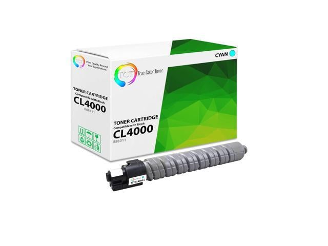 True Color Toner CL4000 Cyan Toner Cartridge - Premium Compatible Replacement for Ricoh Aficio Type 145 888311 Cyan Works With Ricoh Aficio CL4000...