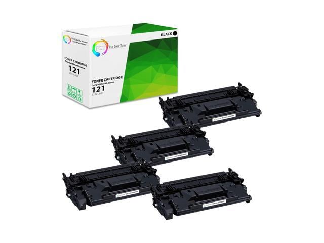 Canon True Color Toner 121 Toner Cartridge 4 Pack - Premium Compatible Replacement for Canon 121 3252C001 Black Works With Canon ImageClass D1650 D1620