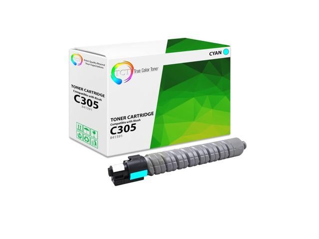 True Color Toner C305 Cyan Toner Cartridge - Premium Compatible Replacement for Ricoh Aficio C305 841591 Cyan Works With Ricoh Aficio MP C305 MP...