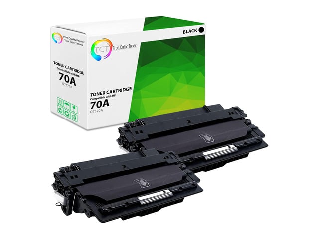 HP True Color Toner 70A Toner Cartridge 2 Pack - Premium Compatible Replacement for HP 70A Q7570A Black Works With HP LaserJet M5025MFP M5035MFP M5035X