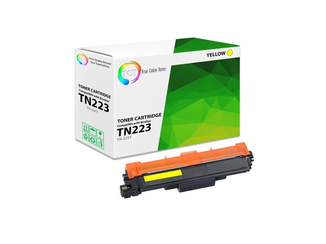 Brother TCT Premium Compatible Toner Cartridge Replacement with Chip for Brother TN223 TN-223 TN223Y Yellow works with Brother HL-L3210CW L3270CDW,...