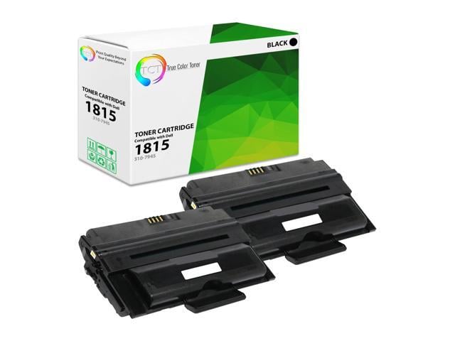 Dell True Color Toner 1815 Toner Cartridge 2 Pack - Premium Compatible Replacement for Dell 310-7945 PF658 Black Works With Dell 1815 MFP 1815DN